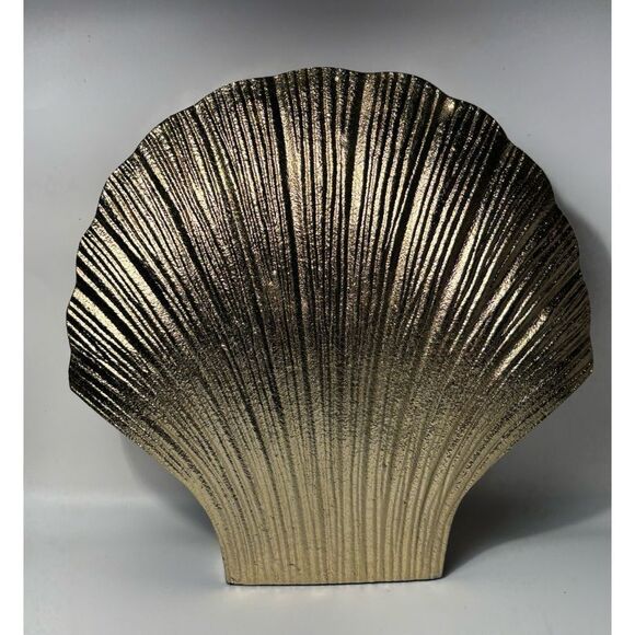 MCM OROA Gold Seashell Vase / New - Picture 7 of 14